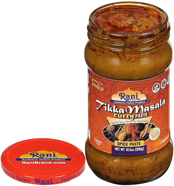 Rani Tikka Masala Cooking Spice Paste 10.5oz (300g) Glass Jar ~ No Colors | All Natural | NON-GMO | Vegan | Gluten Free | Indian Origin