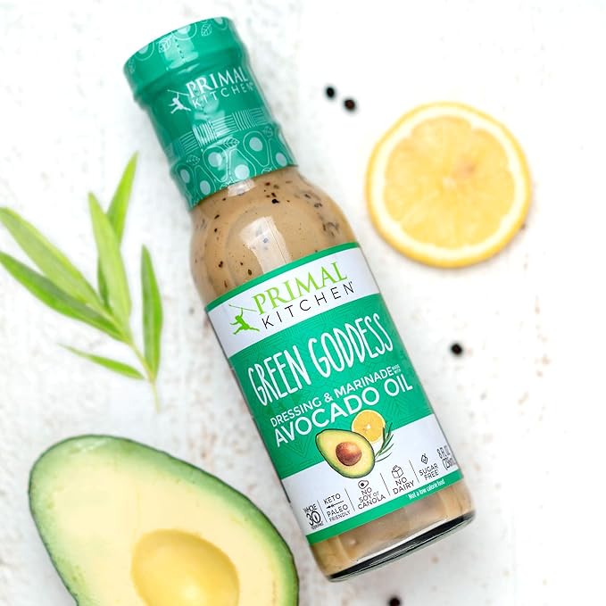 Primal Kitchen Ranch Dressing, Caesar Dressing, and Green Goddess Dressing & Marinade, Made with Avocado Oil, 8 Fluid Ounces, Variety Pack of 3