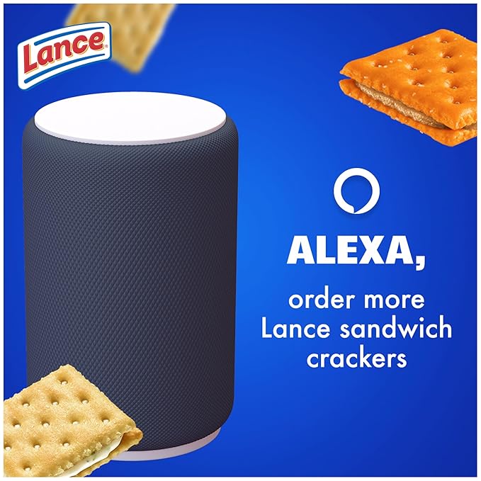 Lance Sandwich Crackers, Variety Pack, 3 Flavors, 20 Individually Wrapped Packs, 6 Sandwiches Each