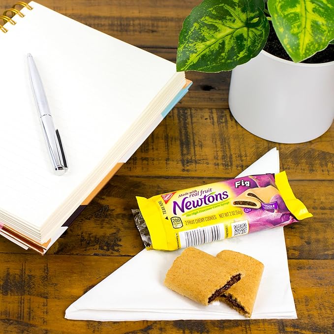 Newtons Fig Bars, Soft Fruit Chewy Cookies, 40 Snack Packs (2 Cookies Per Pack, 4 Boxes)