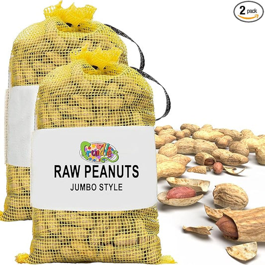 Fruidles Raw Peanuts, Raw Peanuts in Shell, Great for Boiling, Squirrels Feed, Birds Feed and Wildlife, 2 Pound Bag (2-Pack)