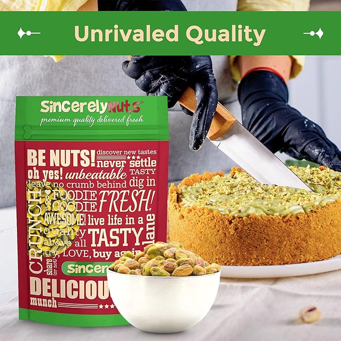 Sincerely Nuts Pistachios Roasted and Unsalted Kernels No Shell, No Salt Healthy Snacks for Kids and Adults Shelled Convenient Snack Low Sodium, Vegan, Kosher Gluten Free 3 LB Bag