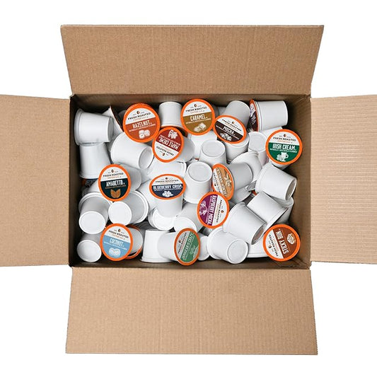 Fresh Roasted Coffee, Dynamite Dozen Flavored Variety Pack, K-Cup Compatible, 144 Count