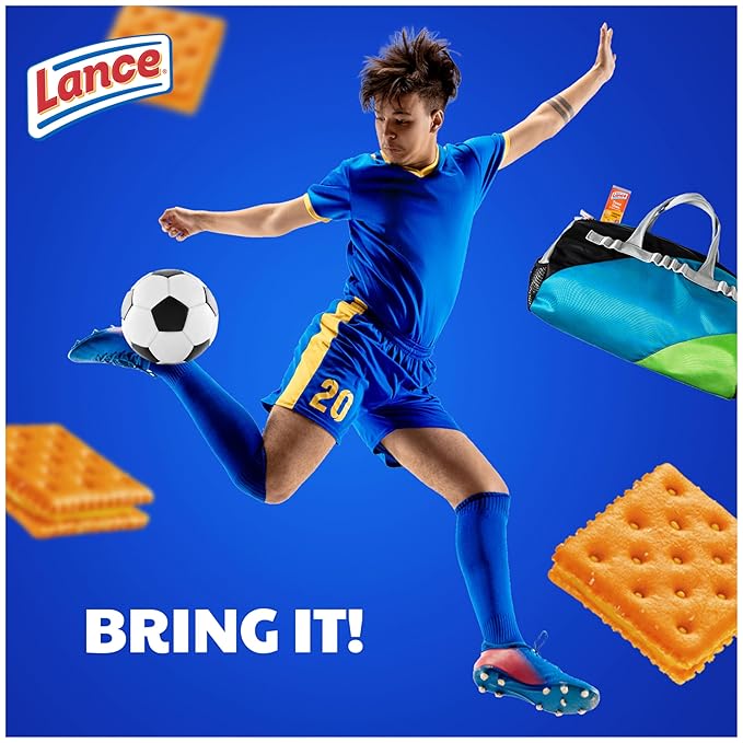 Lance Sandwich Crackers, ToastChee Cheddar, 10 Individually Wrapped Packs, 6 Sandwiches Each