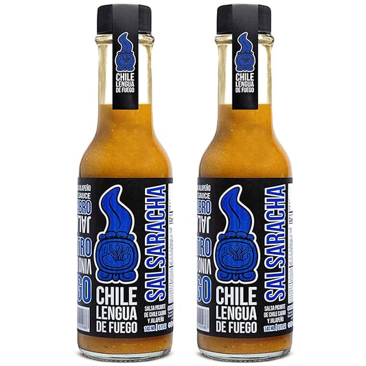 Hot Sauce | Chile Lengua de Fuego (Pack of 2, Salsaracha) – Medium Heat Garlic & Jalapeño