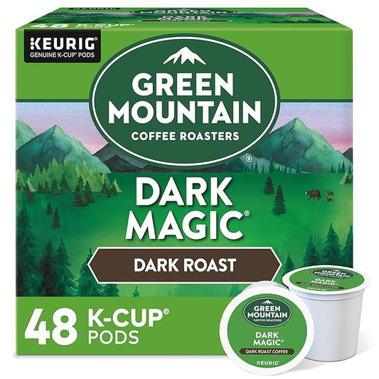 Green Mountain Coffee Roasters Dark Magic, Single-Serve Keurig K-Cup Pods, Dark Roast Coffee Pods, 48 Count (2 Packs of 24)