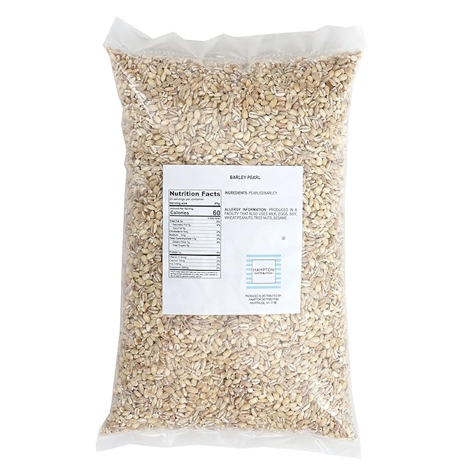 Barley Pearl, 1 Pound Bulk Bag, Perfect for Hot Cereals, Salads or Hearty Stews