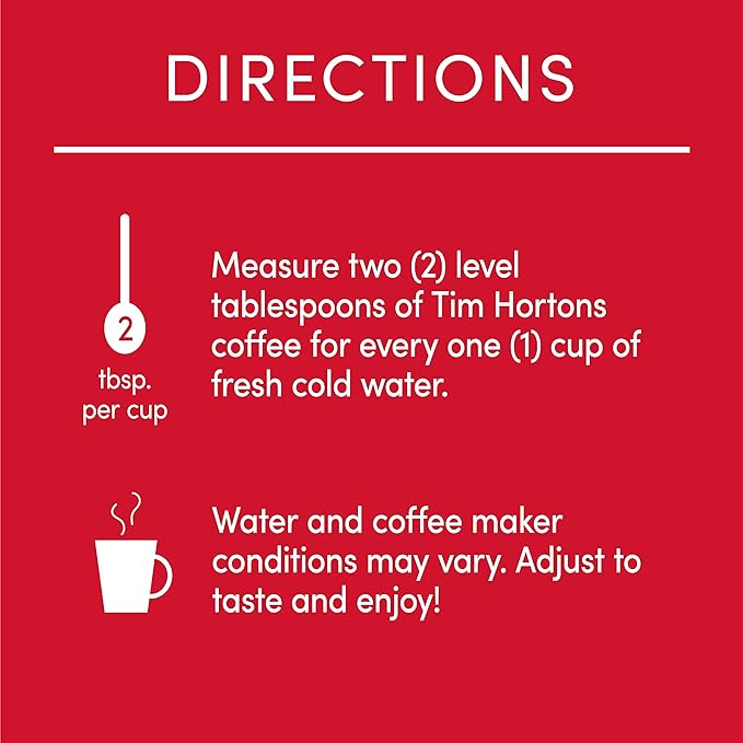 Tim Hortons Decaf Blend, Medium Roast Ground Coffee, Perfectly Balanced, Always Smooth, Made with 100% Arabica Beans, 72 Ounce (6 x 12 oz Bags)