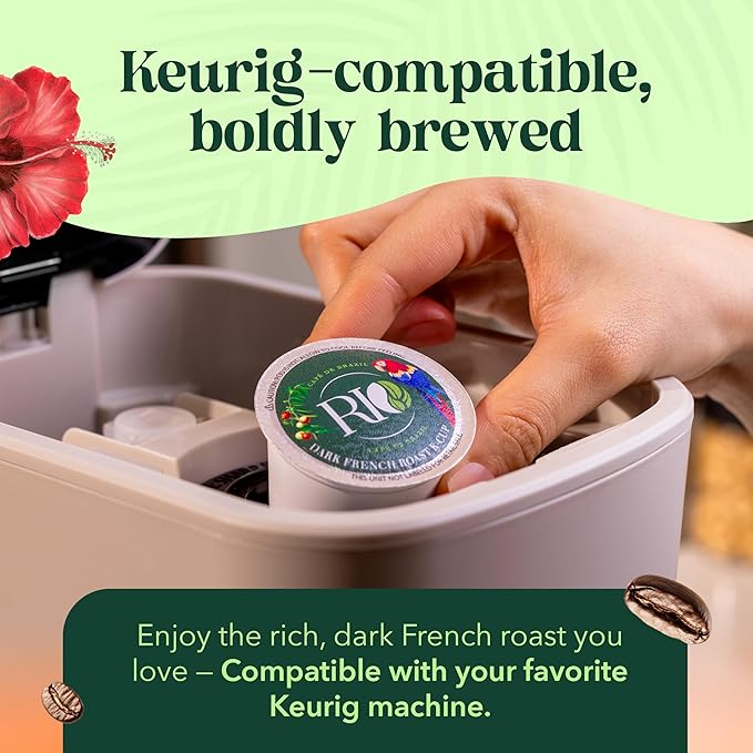 Rio Cafe de Brazil Kcup Coffee Pods - 72 Count, Dark Roast Coffee with Dark Chocolate and Roasted Nuts Flavor, Compatible with Kcup Brewers, 100% Brazilian Made