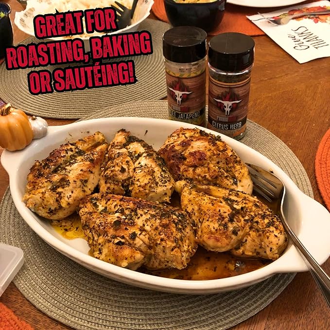 Citrus Herb Seasoning | Premium Citrus Seasoning with Garlic and Herbs for Turkey, Chicken, Fish, Pork and Lamb | No Artificial Flavors, No MSG added | Runnin??Wild Foods, 5.6 ounces