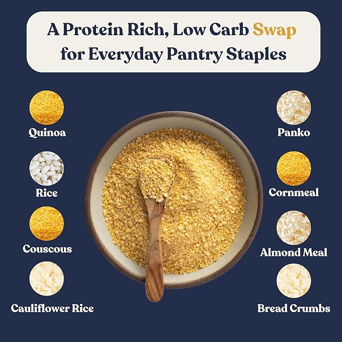 Chef???Kiss Lupin Flakes | 16g Protein, 1g Net Carbs, 15g Fiber | Gluten Free, Low Glycemic, Low Carb | Rice, Couscous, Cornmeal, Breadcrumb Alternative | High Protein, Keto |17 Servings, (24oz)