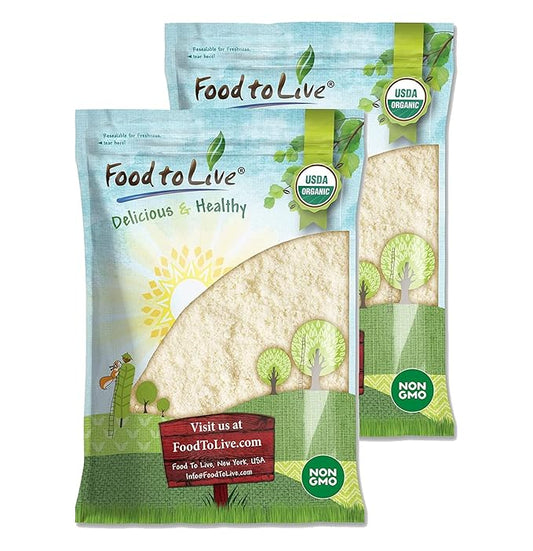 Food to Live Organic Almond Flour, 16 Pounds ??Extra Fine Blanched Prime Meal, Non-GMO, Low Carb, Culinary Grade, Kosher, Keto, Paleo and Vegan Super Powder, Bulk