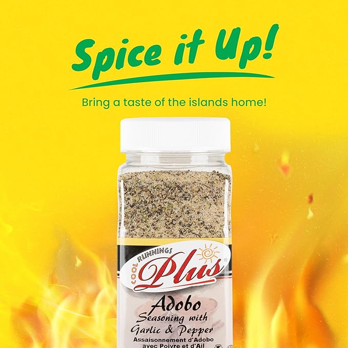 Cool Runnings Adobo Seasoning with Pepper and Garlic 800g – Savory and Aromatic Adobo Spice Blend for Meats, Vegetables, Fish, Seafood and Stews