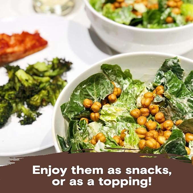 BIENA Chickpea Snacks - Crunchy Roasted Chickpeas - High Fiber Vegan Protein Snacks for Adults and Kids - 8-Pack, 5 Ounce Bags - Rockin??Ranch