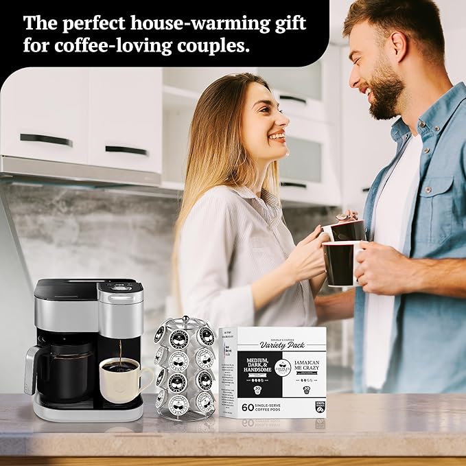 Couple's Coffee Bulk K-Cups Variety Pack | Gives Back to Military Families | Jamaican Me Crazy and Medium Dark Roast Coffee Pods | Gourmet Coffee | Compatible with K-Cup Machines & Single Serve Brewers | 60 Count