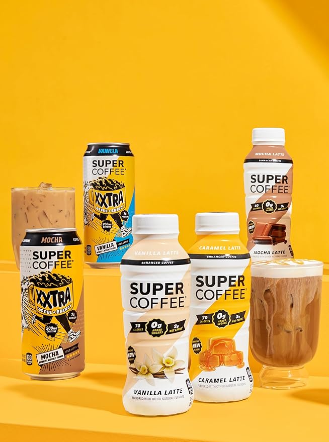 Super Coffee, Keto Protein Coffee, Pumpkin Pie Latte (12 Ounce Bottles, Pack of 12) - Low Net Carbs, No Added Sugar, Keto Friendly, 10g of Protein, Low Calorie, Iced Smart Coffee Drinks