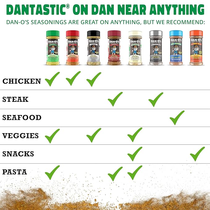 Dan-O's SEA-soning Seasoning, 2.4 oz Bottle, All-Purpose Seasoning for Fish, Shrimp, Seafood, Chicken and More, Sugar Free, Zero Calorie, Use this Spice Blend to Compliment any Sea-Inspired Dish
