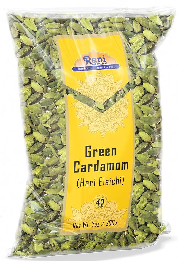 Rani Green Cardamom Pods Spice (Hari Elachi) 7oz (200g) ~ All Natural | Vegan | Gluten Friendly | NON-GMO | Product of India