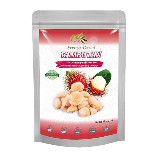 CHAVI Freeze-Dried Rambutan - 2 Oz - Healthy 1 Ingredient Superfood Supersnacks - No Added Sugars or Preservatives - Non-GMO, Vegan, Gluten-Free??,<div>