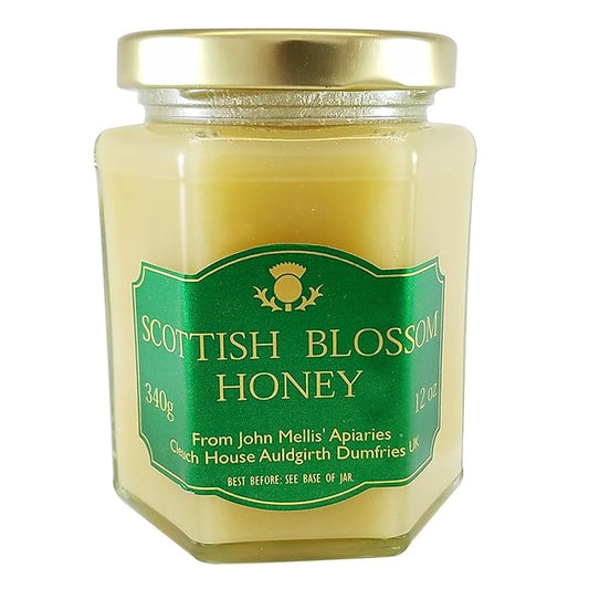 John Mellis Apiaries Scottish Honey, Scottish Blossom Honey, 12 Ounce Jar