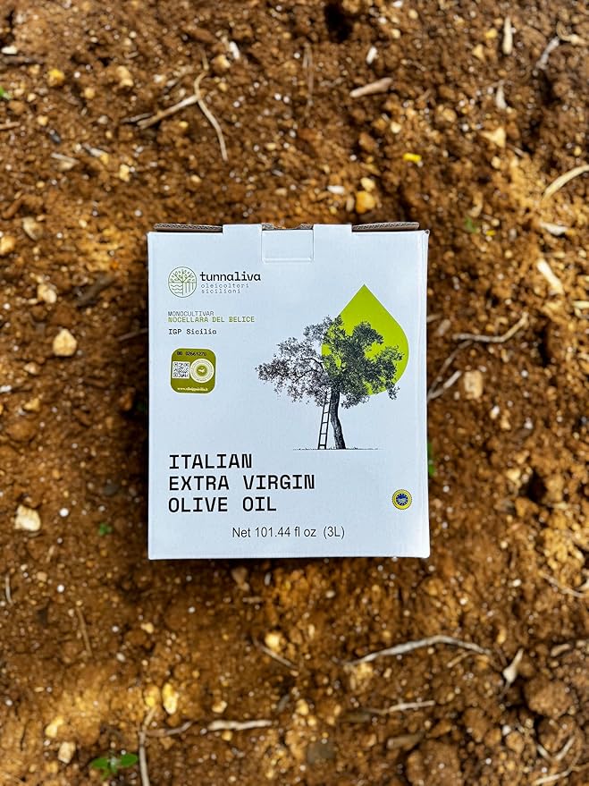 Tunnaliva EVO Oil - Italian Extra Virgin Olive Oil - 100% Nocellara del Belice - IGP Sicilia - 101,44 fl oz Bag-in-box