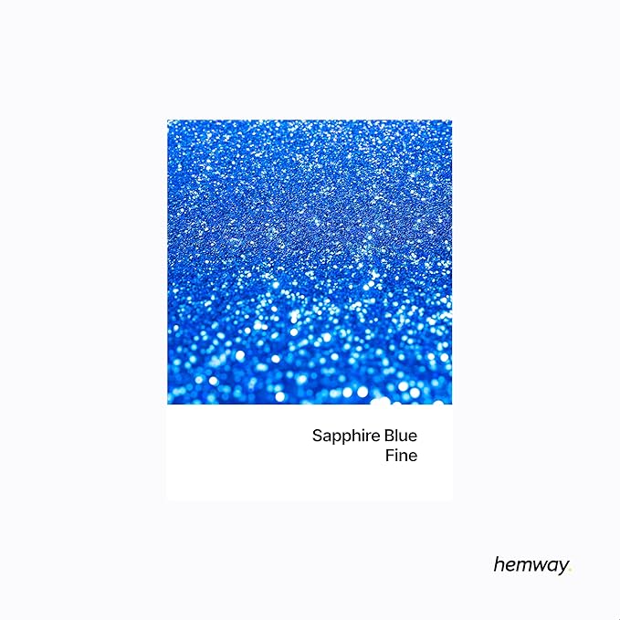 Hemway Premium Glitter Shaker - Sapphire Blue | 130g Fine Metallic Flake Sequins for Resin & Epoxy Crafts | Craft Supplies for Tumblers, Festival, Art