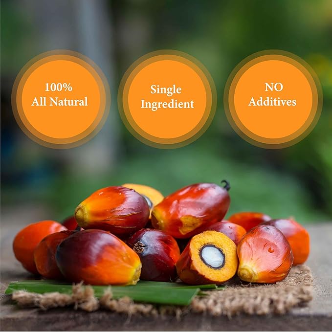 Nigerian Heritage 100% Red Palm Oil 33.81 Fl Oz ??Pure Red Palm Oil for Cooking ??Natural African Palm Fruit Oil, Authentic Pure Red Oil for Stews, Sauces, and More, 1 Liter Bottle