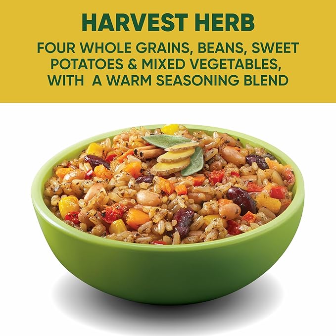 SEEDS OF CHANGE Organic Protein Bowl Harvest Herb, Prepared Entr챕e, Microwave in 90 Seconds, 9 oz (Pack of 6)