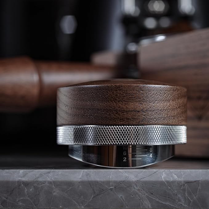 51.5mm Espresso Tamper Kit for La Pavoni Europiccola, Professional, Stradivari & Post-Millennium Models ??Tamper, Distributor, Dosing Funnel, Puck Screen, WDT Tool & Walnut Tamping Mat