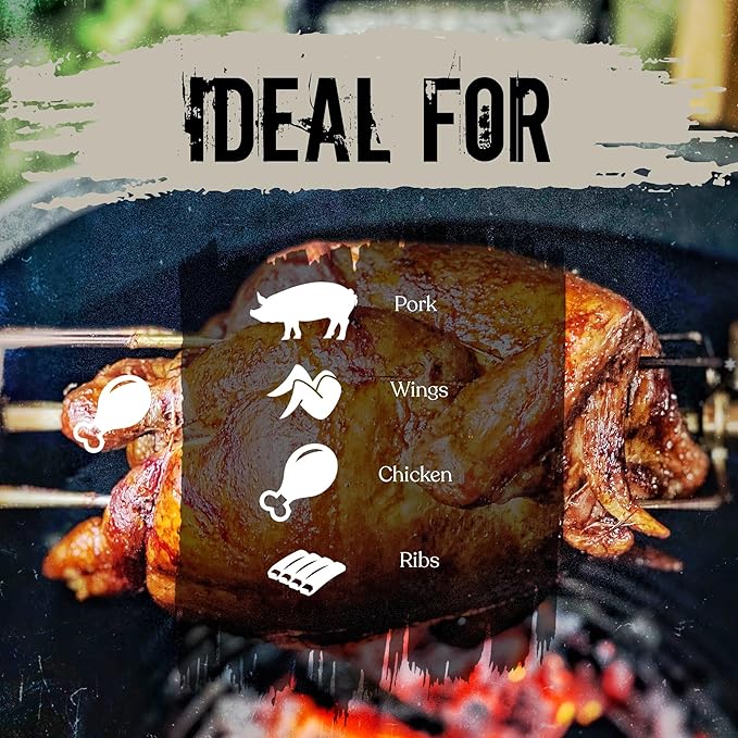 Angus & Oink | Feather Duster Rub | Sweet & Smoky Seasoning with Paprika, Orange, Lemon & Chipotle | Perfect for Chicken Wings & Pork | Versatile BBQ Rub | 200g