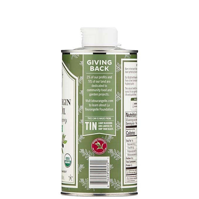 La Tourangelle, Organic Extra Virgin Olive Oil, Cold-Pressed High Antioxidant Picual Olives From Spain, 16.9 Fl Oz