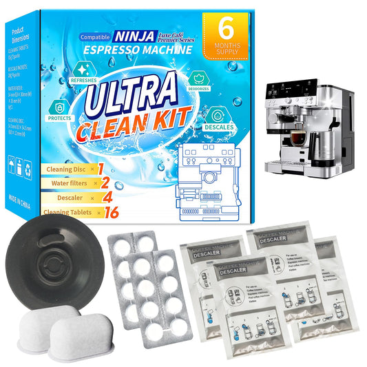OCTPLAY ​Espresso Cleaning Supply Kit for Ninja Luxe Cafe, 6 Month Supply, Descale Packets