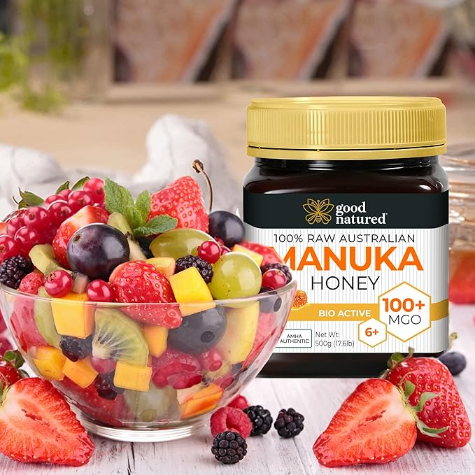 Raw Manuka Honey Certified MGO 100+ / 6+ Manuka With Antibacterial Activity - (NPA 6+) 500g (1.1lb) by Good Natured