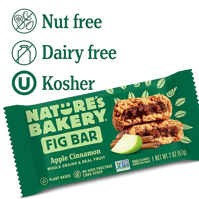 Nature's Bakery Fig Bars, Apple Cinnamon, 2 Oz, 6 Ct