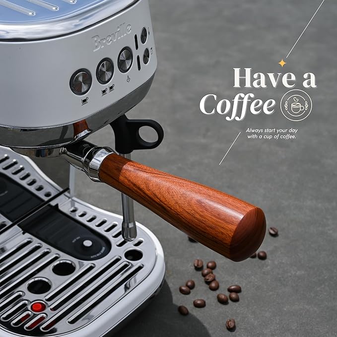 54mm Bottomless Portafilter - Fits Breville Espresso Coffee Machine Barista Express, Pro, Touch, Bambino (Plus), BES870XL/870BSXL/878BSS/880BSS/840XL +Filter Basket +Wall Holder (1)