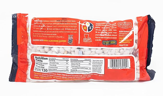 Seasoned White Beans 16 oz Ragin Cajun (Pack of 12)