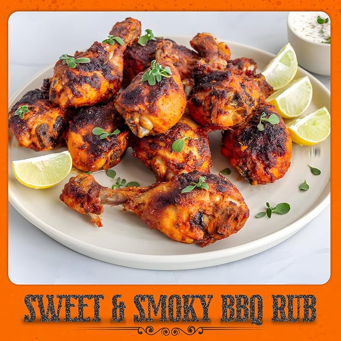 Fresh Finest Sweet & Smoky BBQ Rub - 4.93oz (140g) - Rich, Authentic, Kosher, All-Natural, Non-GMO, Gluten-Free