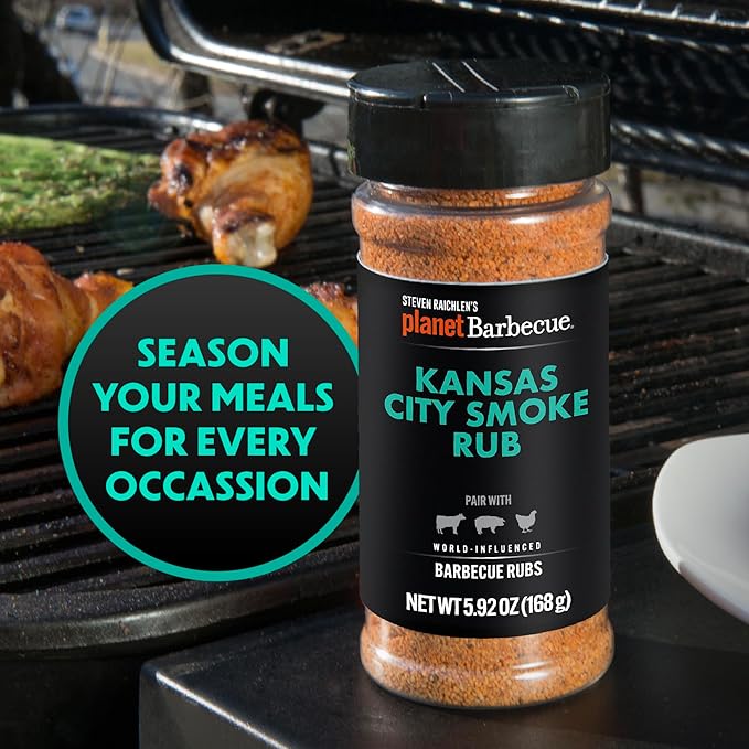 Steven Raichlen's Planet Barbecue Gourmet BBQ Rubs & Spices Gift Set 3 Pack- Grill Seasonings with USA Influenced Flavors- Great Grilling Gift for Men