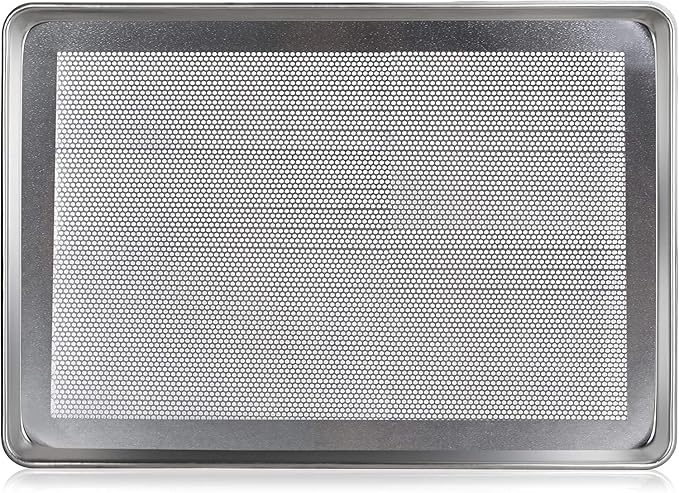 New Star Foodservice Commercial-Grade 18-Gauge Aluminum Sheet Pan/Bun Pan (18 L x26 W x1 H inch (Full Size) Pack of 12)