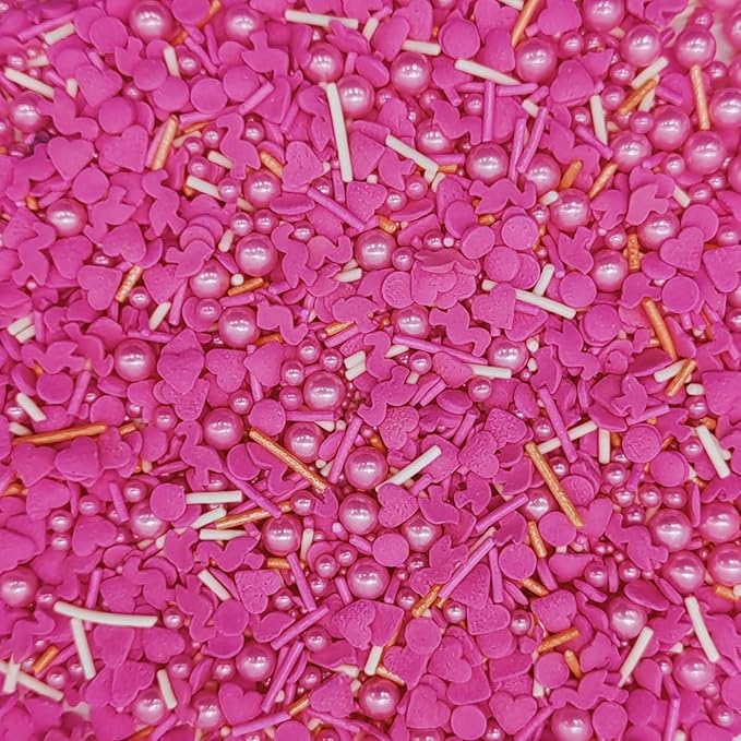 Sprinkles Red & Pink Series Cake Decorations Topper Edible Themed Sprinkles For Cake Decorations, Baking, Ice Cream, Cookies, Cupcake Topper 4.58OZ
