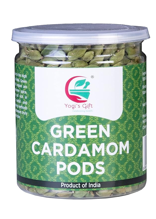 Green Cardamom Pods Whole (6 Oz) | Premium Quality | Fresh & Natural | Perfect for Coffee, Tea, Desserts, & Baking | By Yogi's Gift® (6 Ounce (Pack of 1), Cardamom Pods)