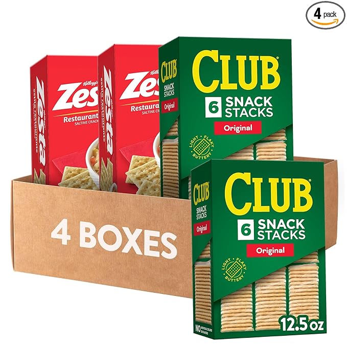 Club and Zesta Crackers, Party Snacks, Variety Pack (4 Boxes)