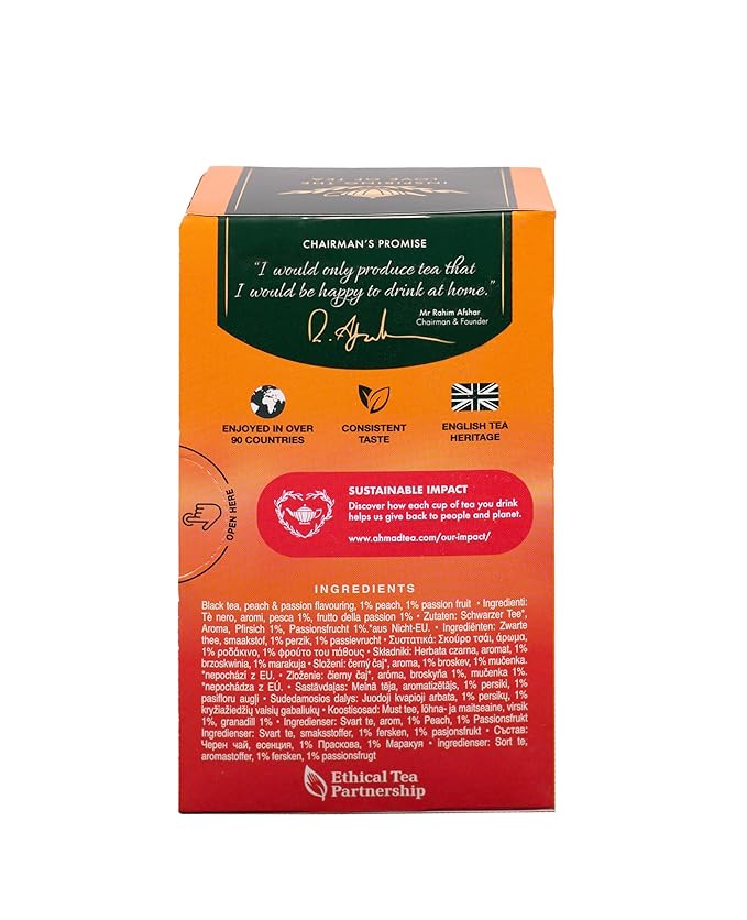 Ahmad Tea of London Peach & Passion Fruit Tea Bags 20s Box