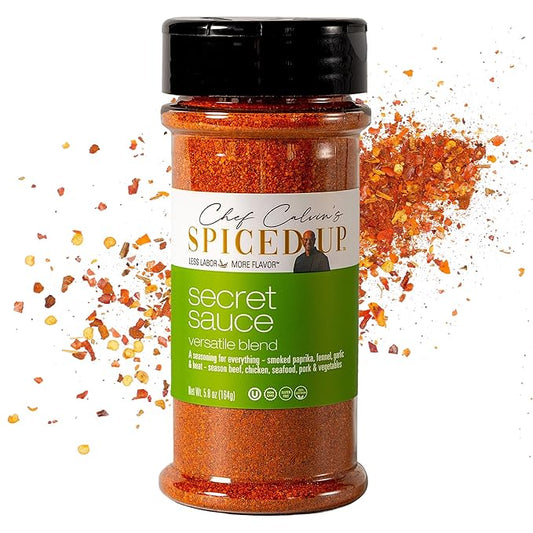 Spiced Up Secret Sauce Seasoning ??Bold, Smoky, Spicy Blend with Paprika, Fennel, Garlic & Cayenne ??All-Purpose Dry Rub for Meats, Eggs & Potatoes ??Vegan, Non-GMO, Gluten-Free ??5.8 oz
