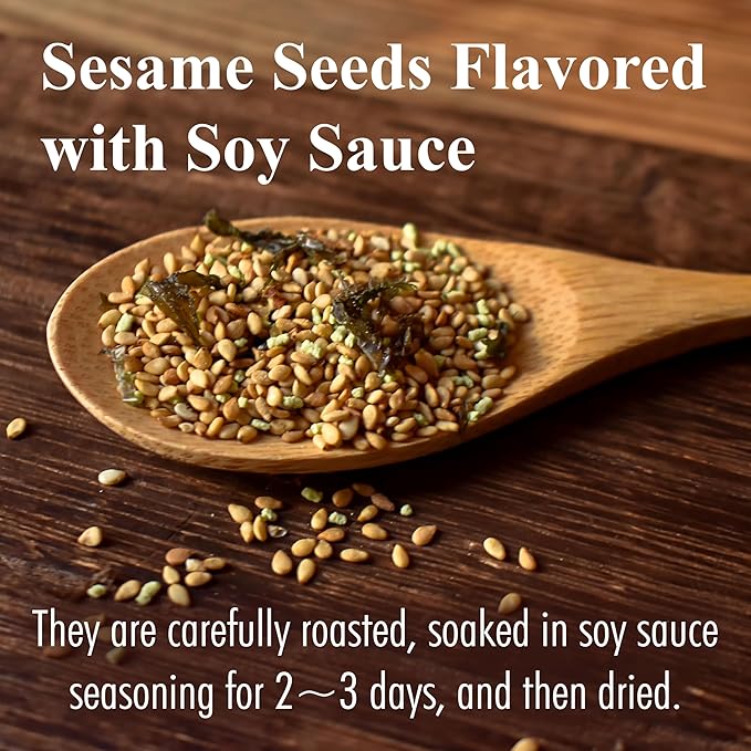 YAMASAN KYOTO UJI Japanese Wasabi Furikake Seasoning, Sesame-Soy Marinade, Wasabi Sharp Spicy and Umami, Delicious Flavor of Various Foods, Made in Japan,100g(3.5oz)