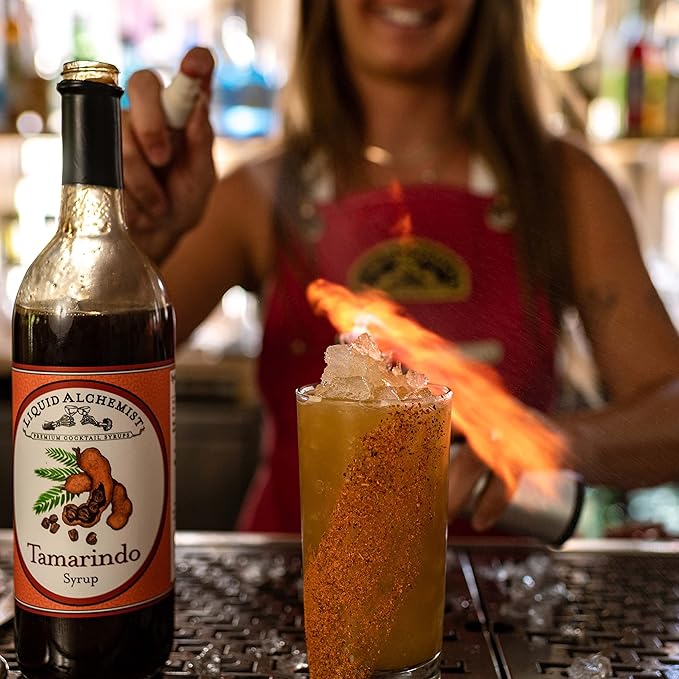 Liquid Alchemist Tamarind Syrup for Cocktails - Real Ingredients Make our Tamarindo Syrup the Perfect Spicy Margarita Mix - Made Fresh with All Natural Tamarind Concentrate (25.4 oz)