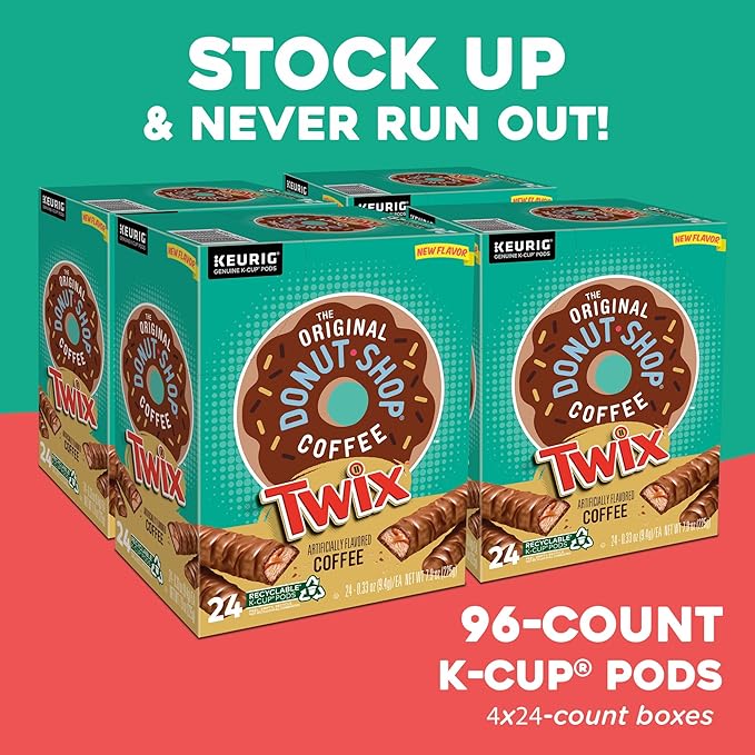 The Original Donut Shop TWIX Coffee, Keurig Single Serve K-Cup Pods, 96 Count
