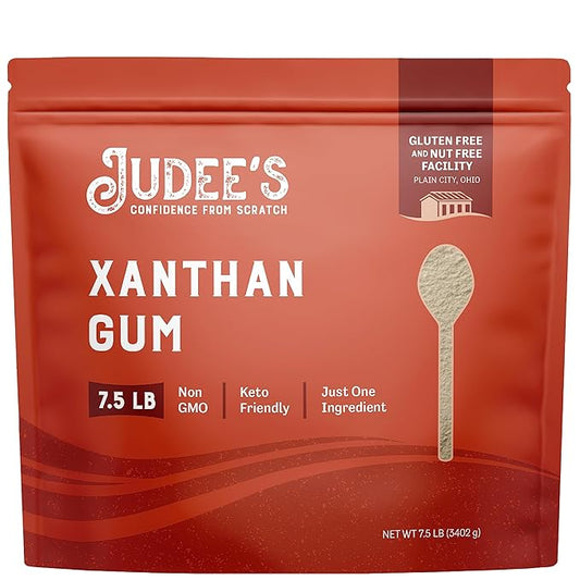 Judee's Gluten Free Xanthan Gum - 7.5 lb Bulk - Baking Supplies - Delicious and 100% Gluten-Free - Great for Keto Syrups, Soups, and Sauces - Enhances Texture and Thickens Dough and Baked Goods
