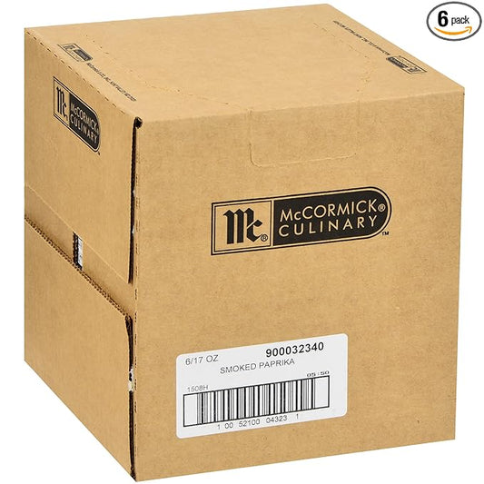 McCormick Culinary Smoked Paprika, 17 oz (Pack of 6) - Six 17 Ounce Containers of Sweet and Smoky Paprika Perfect for Spanish Cuisine, Chicken, Fish, Pork, Potatoes, and More