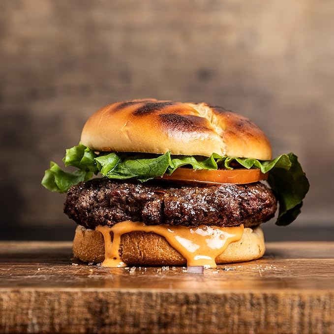 Fire & Smoke Burger Royale Burger Seasoning | BBQ Rub for Smoking and Grilling Meat | Beef, Pork, Chicken, Turkey, Veggie | BBQ Rubs and Spices | Brown Sugar, Smoked Salt, Garlic, Black Pepper | XL 13.2 oz